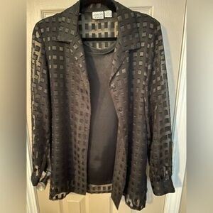 Allison Daley Long Sleeved Layered Button Down Blouse